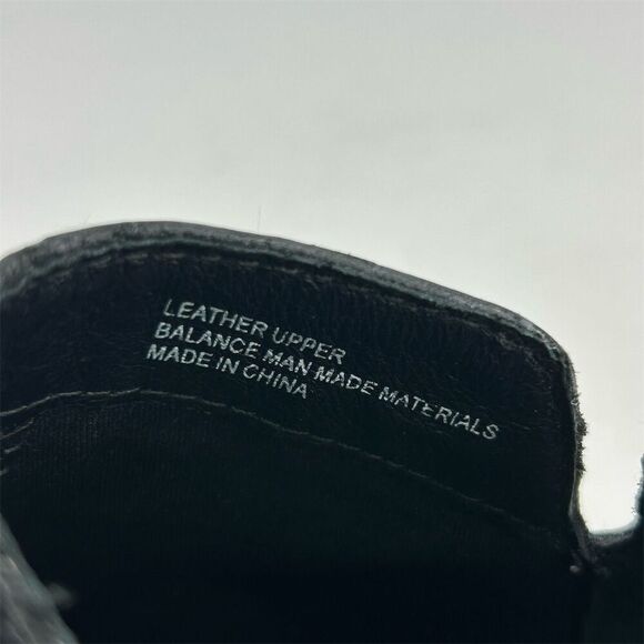 Born Antonia Black Leather Heeled Ankle Booties Size 7.5M Casual Back Zipper - Picture 13 of 14